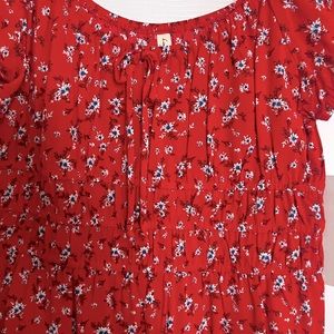 Lingston Grey red floral dress